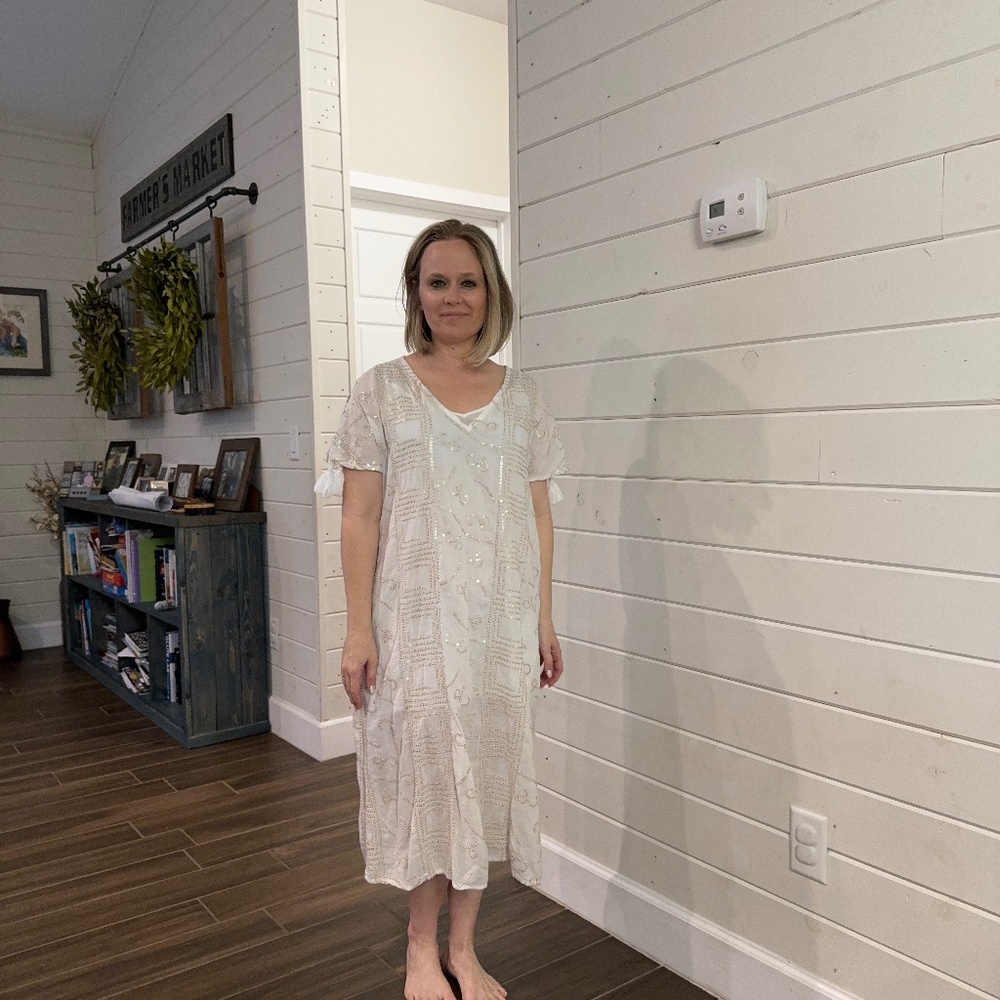 Oliphant White and Gold dress